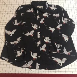 Loft xl button-up collar crane shirt
